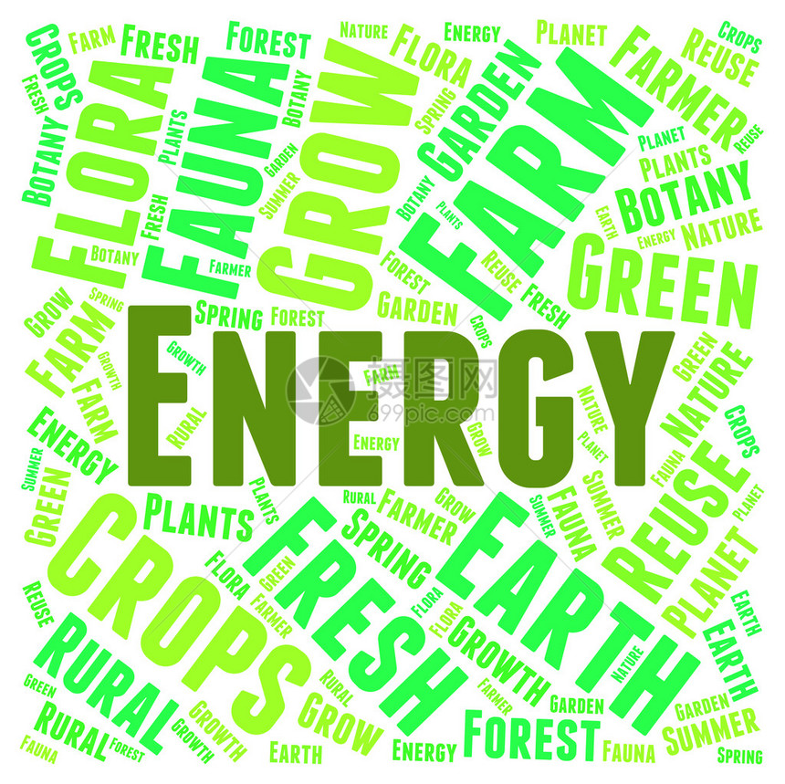 指示走向绿色和电力的能源词图片
