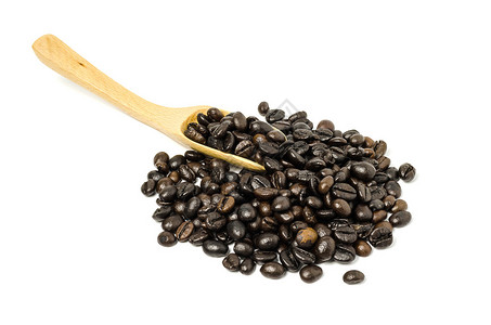 咖啡豆用木勺子图片