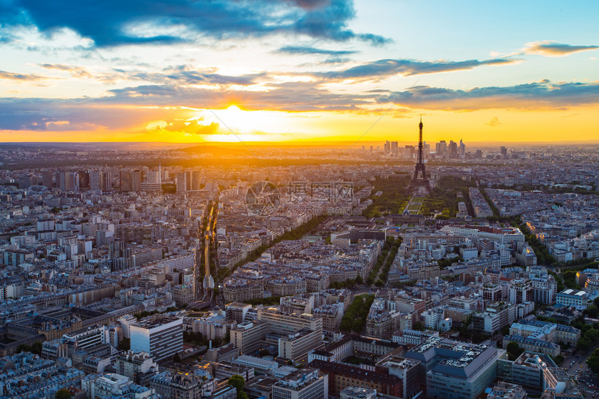 巴黎天际线背景图片
