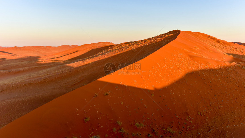 位于纳米比亚NamibNaukluft公园Namib沙漠的高红色图片
