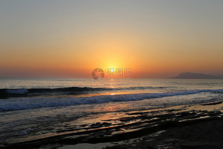 土耳其地中海美丽的夕阳土耳其图片