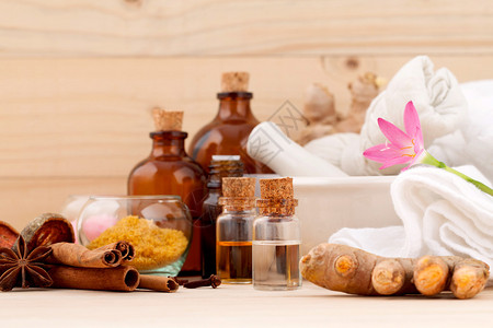 Aroma治疗和自然spa主题木制背图片
