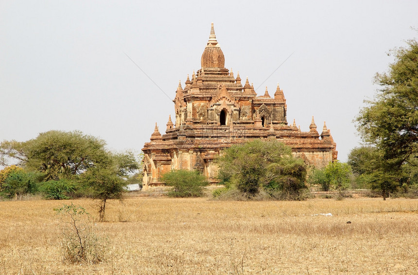 缅甸蒲甘苏拉玛尼寺苏拉玛尼神庙由那拉帕提图国王于1183年建造苏拉玛尼神庙在1975年地图片
