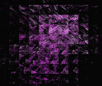 黑色上的抽象几何分形背景计算机生图片