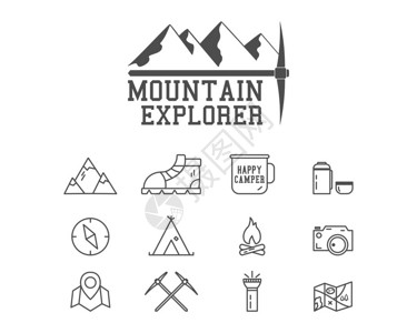 野营山探险者营地徽章图片