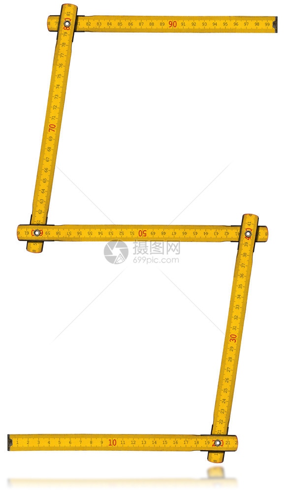 旧木黄色表形状为字母S或5孤立图片