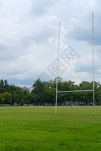 公园橄榄球场的目标背景图片