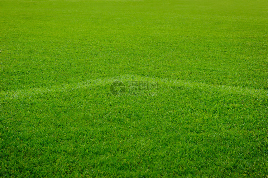 草地足球场上的白色角线球门图片
