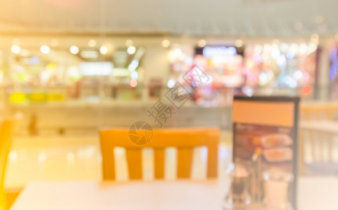 购物中心餐厅的抽象模糊背景背景图片