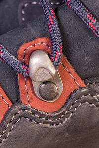 登山鞋钩和带子环形图片