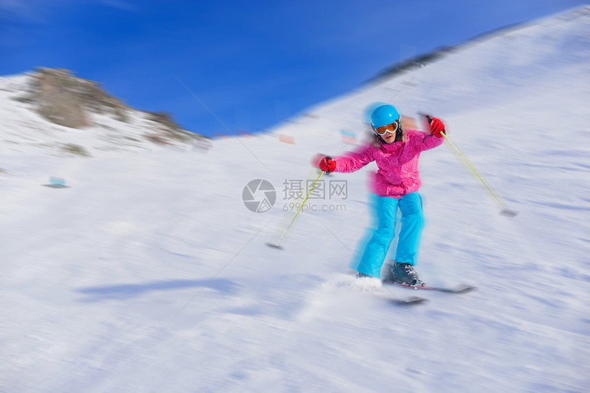 滑雪冬天儿童图片