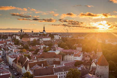 爱沙尼亚塔林老城风景如画图片