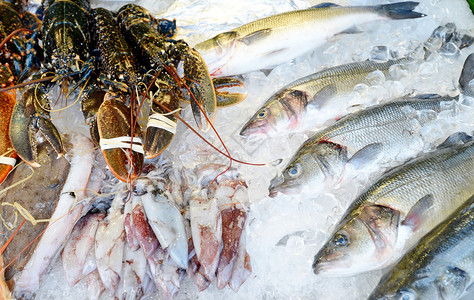 意大利鱼类市场上的图片