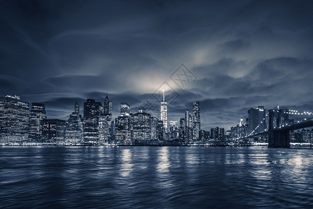 晚上看曼哈顿的图片