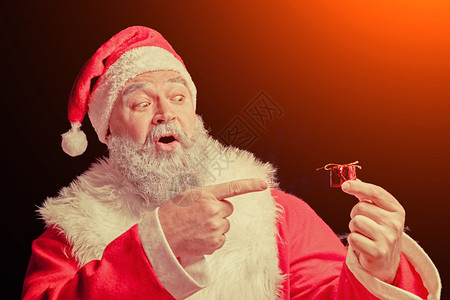 圣诞老人因为小礼物背景图片