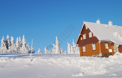 雪山景观背景图片