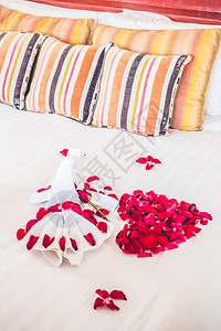 手毛巾和玫瑰花装饰背景图片