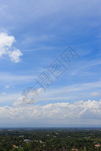 蓝色天空自然背景上布图片