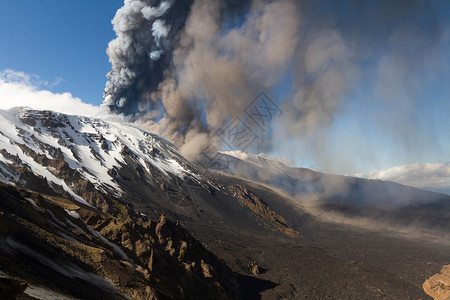 火山埃特纳火山喷发卡塔尼亚背景图片