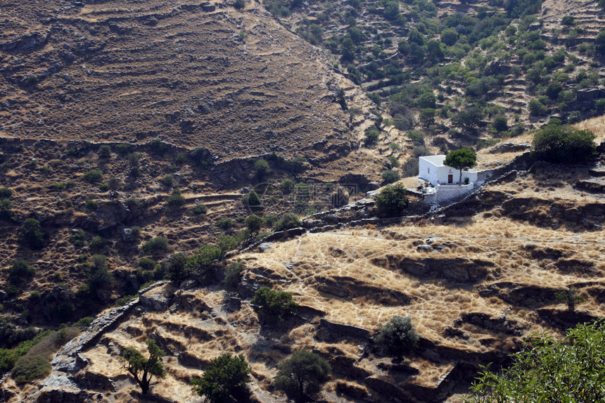 希腊克里特岛地貌希腊山区小村图片