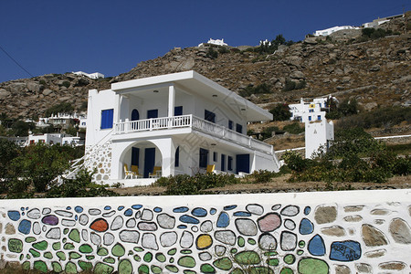希腊Mykonos传统建筑建于图片