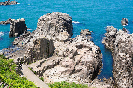 日本福井县Sakai市三九池TojinboCliffMikuni背景