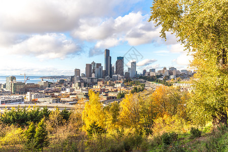 西雅图城市景色和天图片