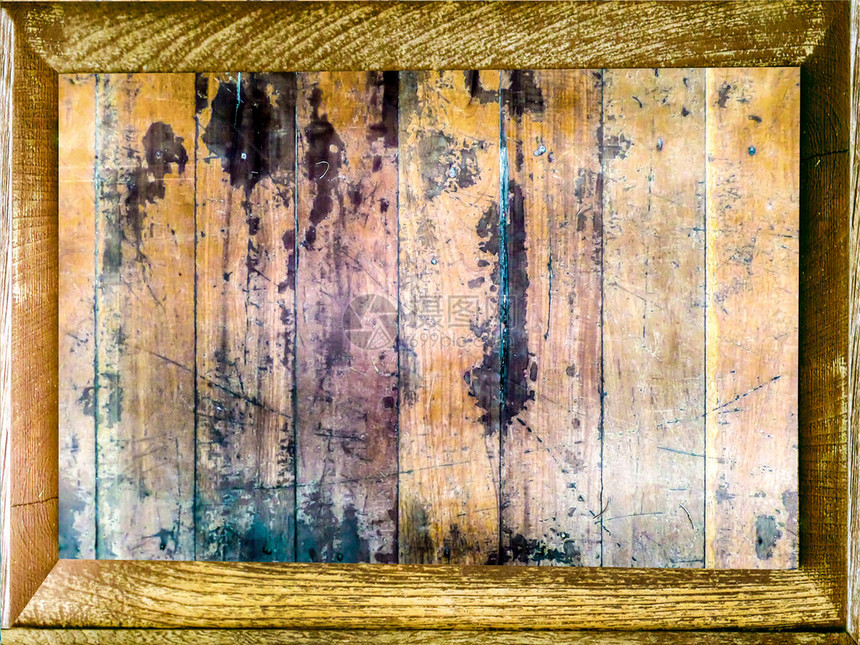 旧的垂直木片和阴影木边框图片