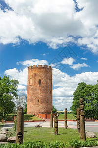 白俄罗斯Kamyenyyeets塔或白塔图片