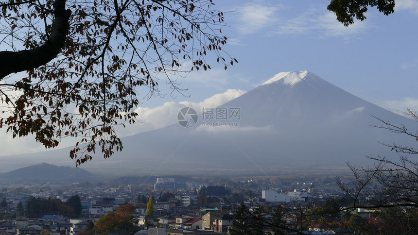 川口子美丽的秋幕风景图片