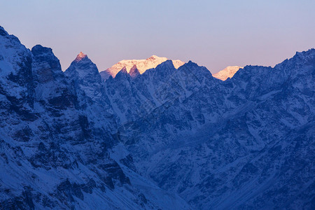 尼泊尔Kanchenjunga地区喜马拉图片