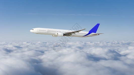 天空中的飞机客机飞机图片