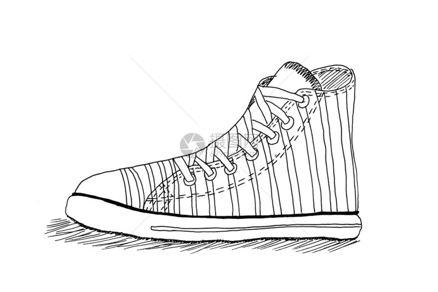 水彩时尚运动鞋插图版图片