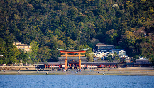 严岛神社从海视图宫岛图片