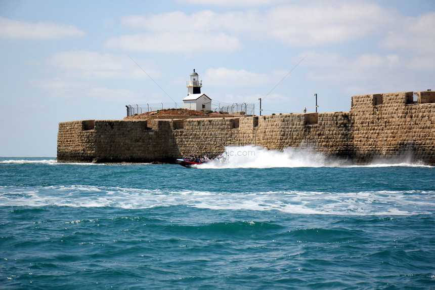 以色列北部地中海沿岸的阿卡古城图片