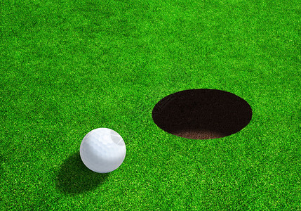 高尔夫球接近洞图片