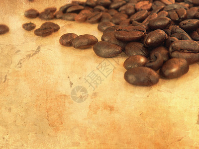 咖啡豆背景复古图片