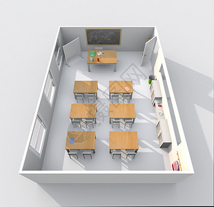 3d室内装修教室的图片