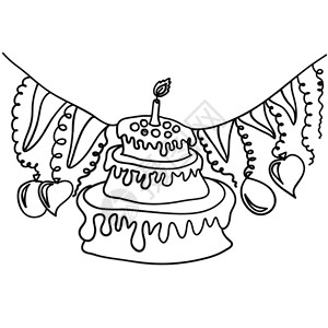 生日甜点与传统生日蛋糕合影图片