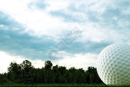 3d高尔夫球在图片
