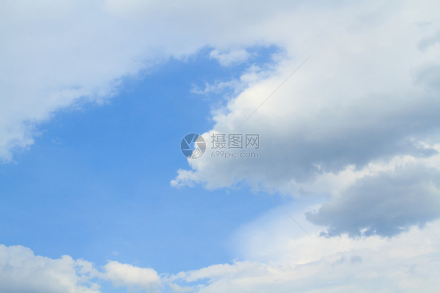 夏天的蓝天和白云天气晴朗的背图片