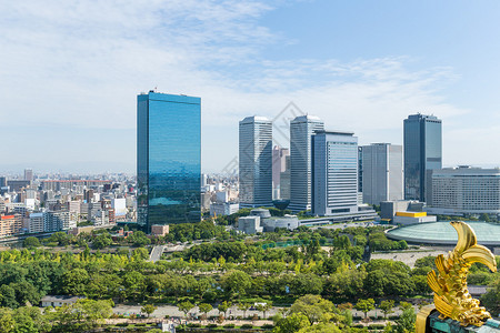 日本大阪的天际线景观图片