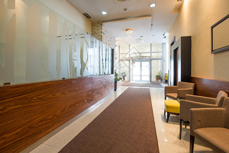 现代豪华酒店走廊背景图片