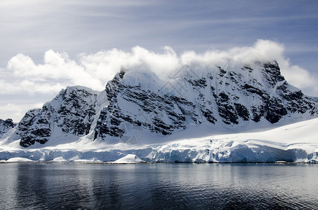 南极洲南极半岛帕尔默群岛纽迈耶海峡全球升背景