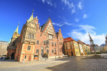 弗罗茨瓦夫市场的视图波兰图片