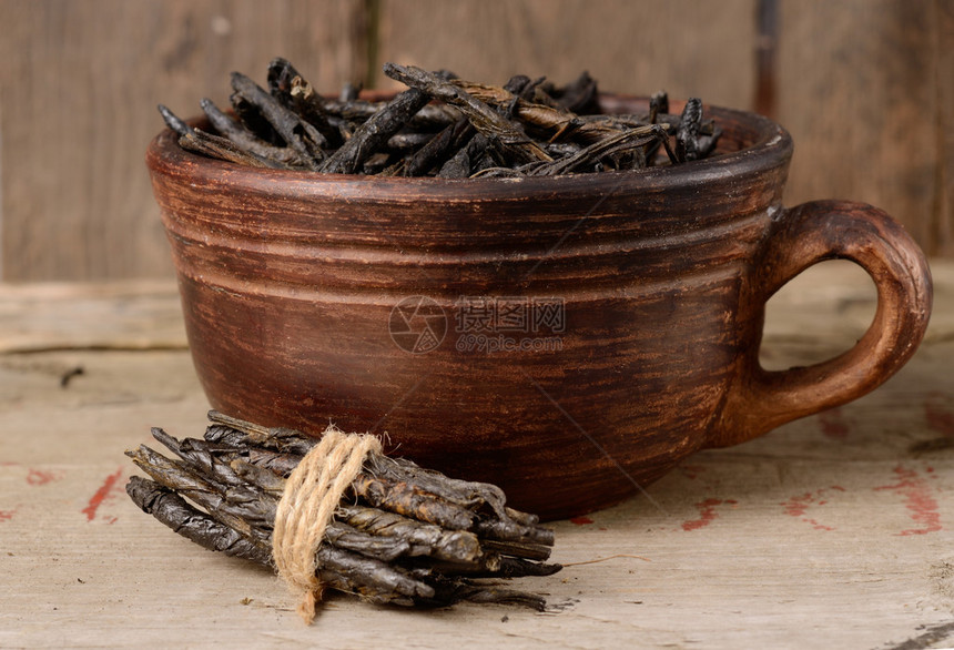 养生茶饮苦丁茶苦叶泥碗绿茶苦丁图片