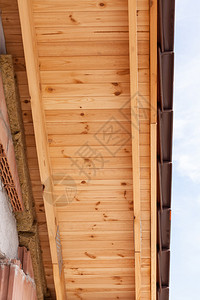 木椽和瓦隔热层屋顶结构细节图片