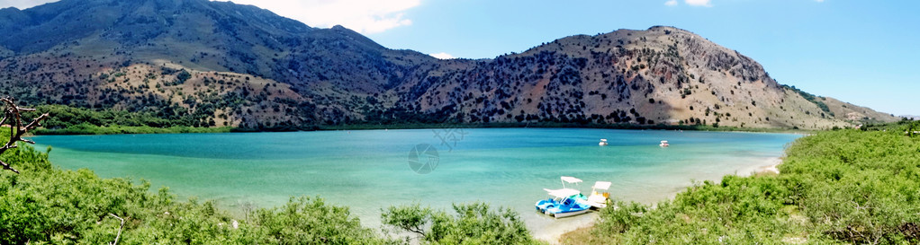 山湖库尔纳斯希腊全景图片