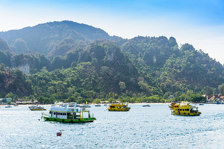 泰国PP岛的海湾背景图片