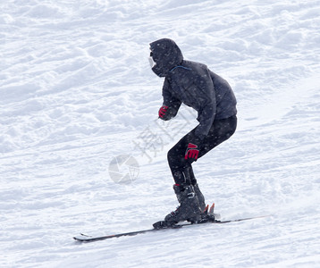 人们在雪地里滑雪图片